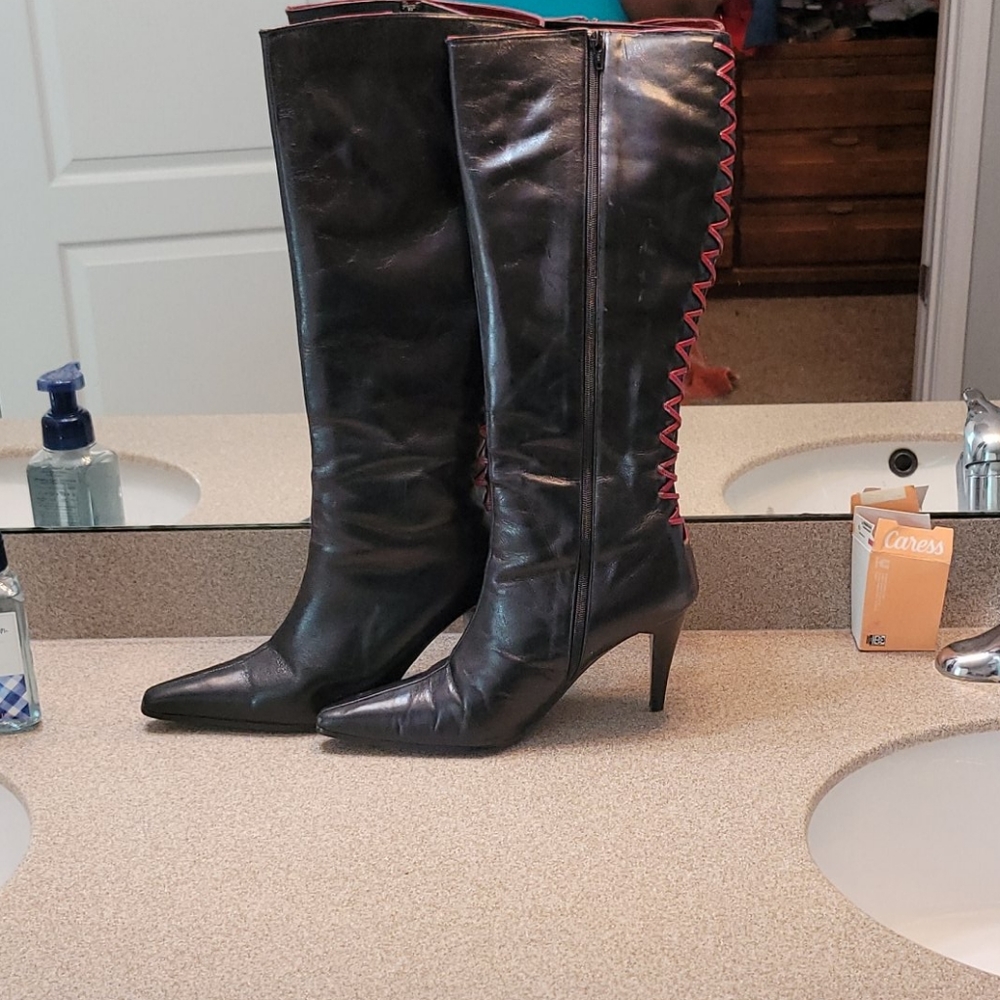 Leather calf boots